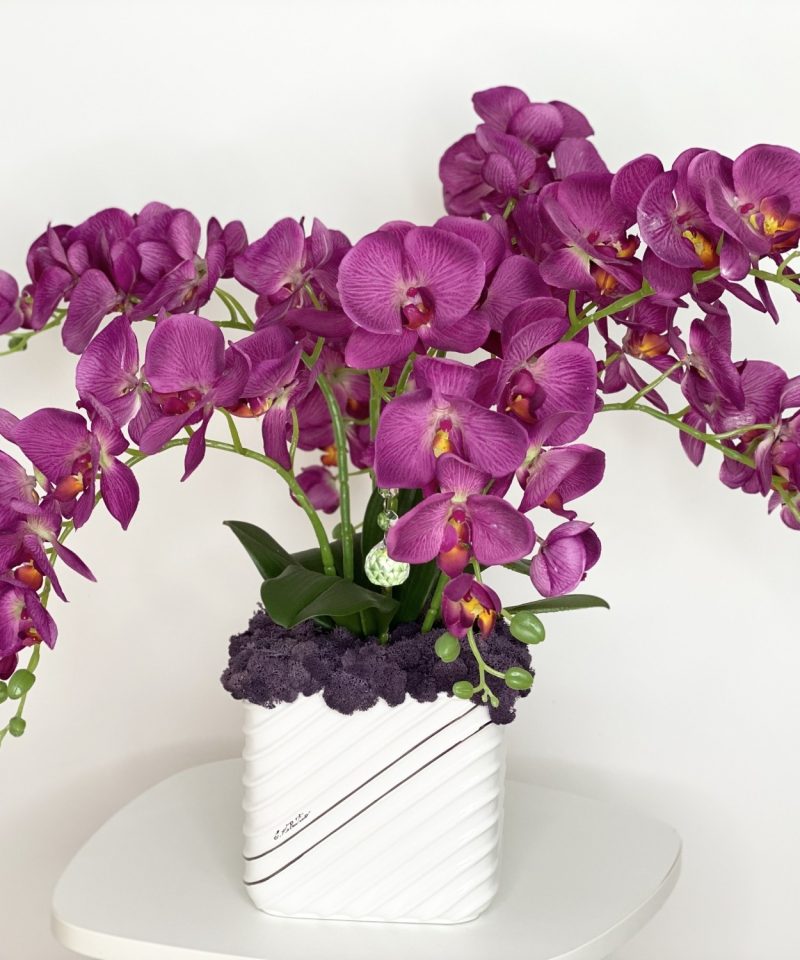 Dirbtinių orchidėjų kompozicija "Žavesys"