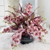 Dirbtinių gėlių kompozicija "Orchidėjos bordo kitaip"